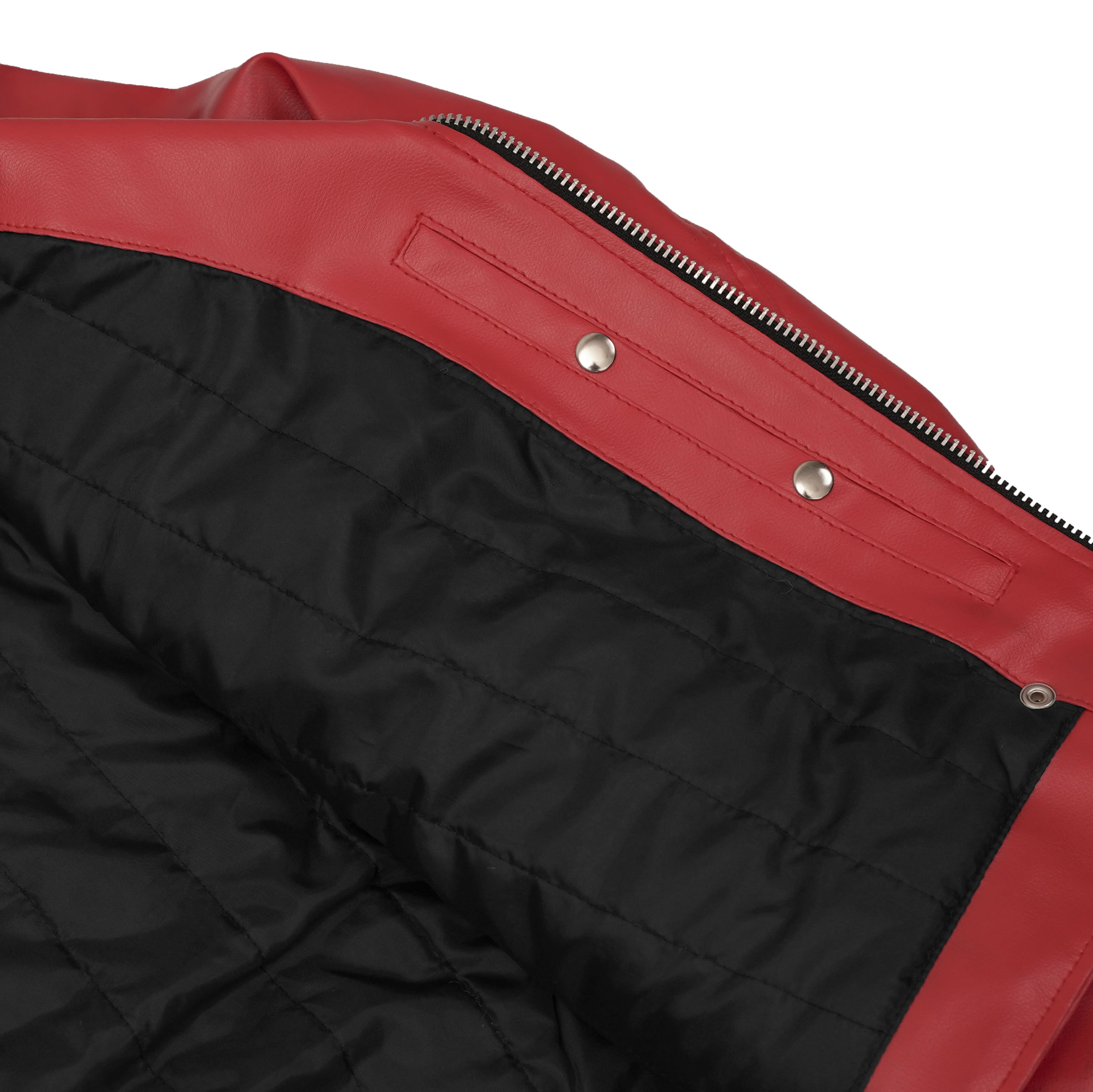 Crimson Firebrand Men’s Faux Leather Motorcycle Jacket