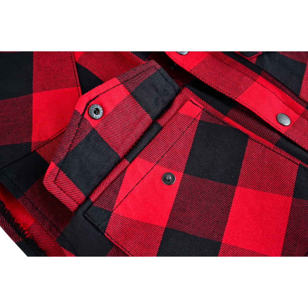 Red Rider Men's Sleeveless Red and Black Flannel Shirt