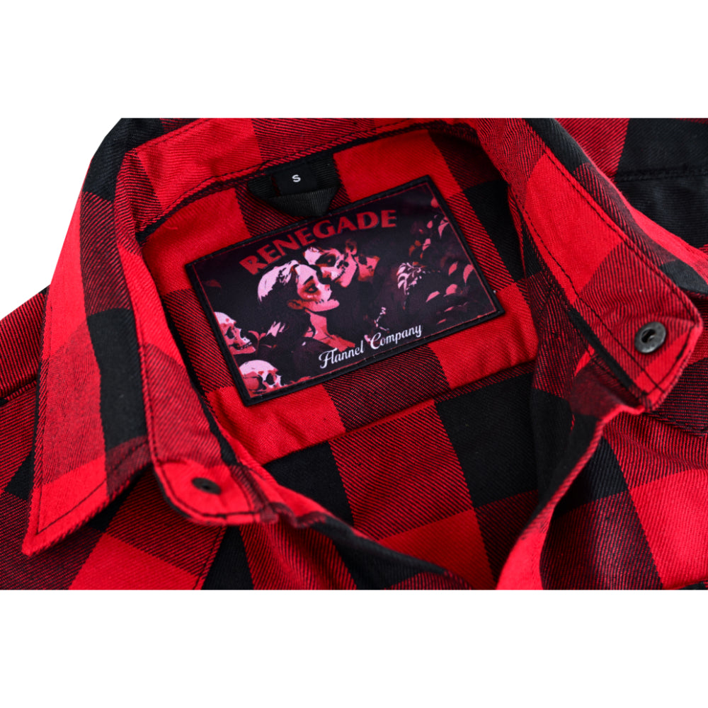 Red Rider Men's Sleeveless Red and Black Flannel Shirt Flannels Renegade Classics