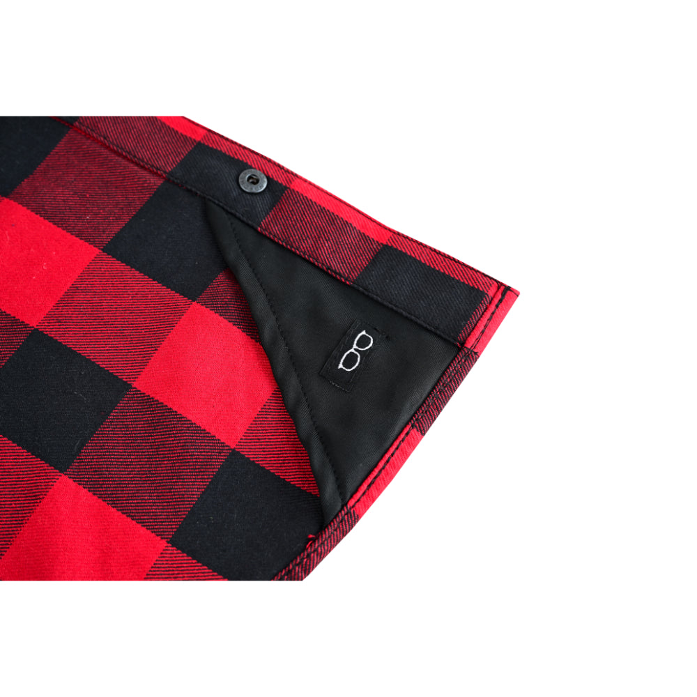 Red Rider Men's Sleeveless Red and Black Flannel Shirt