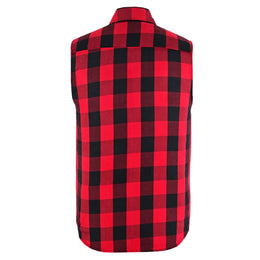 Red Rider Men's Sleeveless Red and Black Flannel Shirt Flannels Renegade Classics