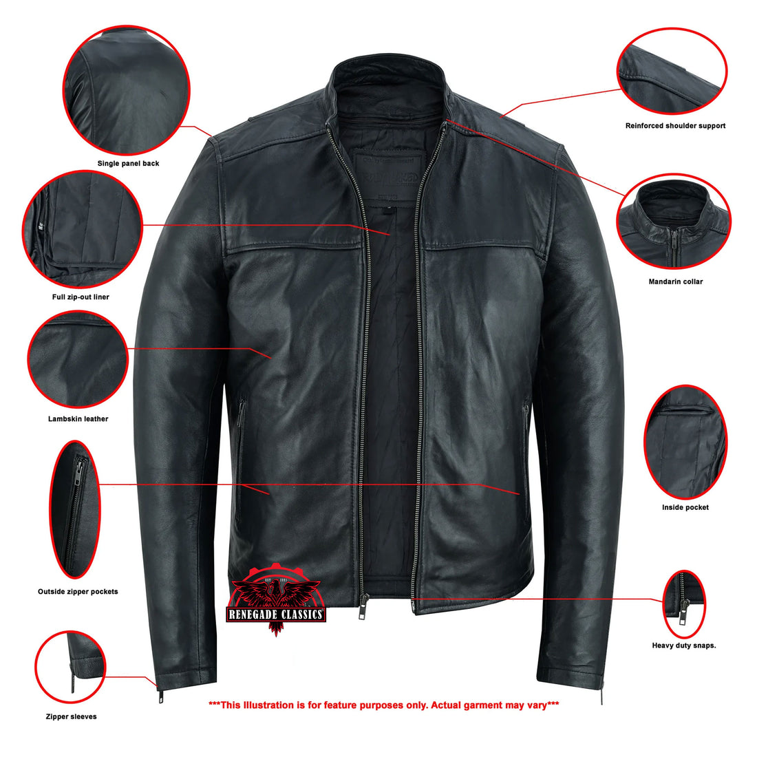 Regime Men's Fashion  Leather Jacket