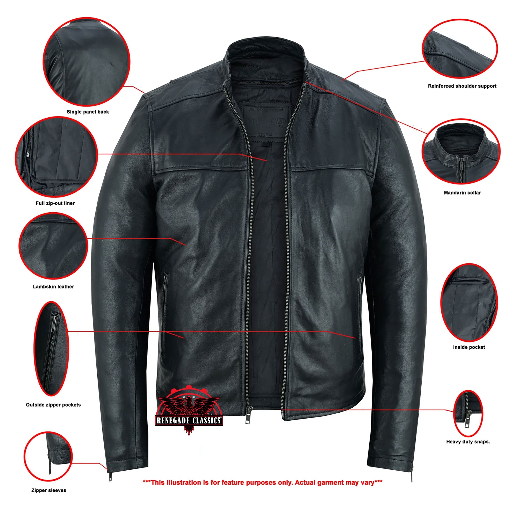 Regime Men's Fashion  Leather Jacket