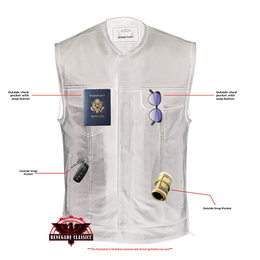 Highway Jack Men's Black Leather Motorcycle Vest Men's Leather Vests Renegade Classics