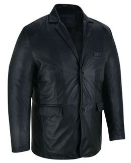 Bridgerton Men's Black Leather Blazer Men's Leather Jackets Renegade Classics