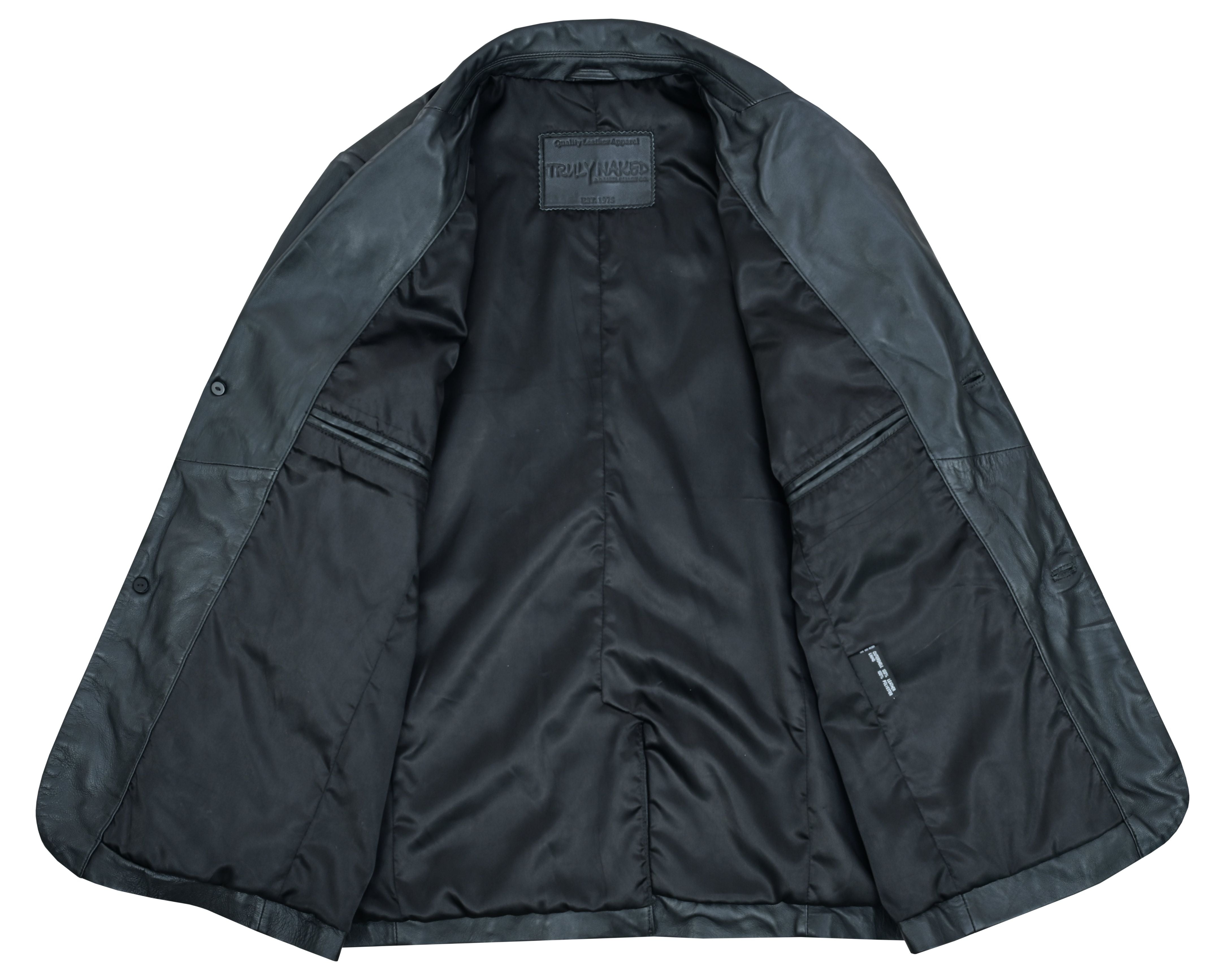 Bridgerton Men's Black Leather Blazer Men's Leather Jackets Renegade Classics