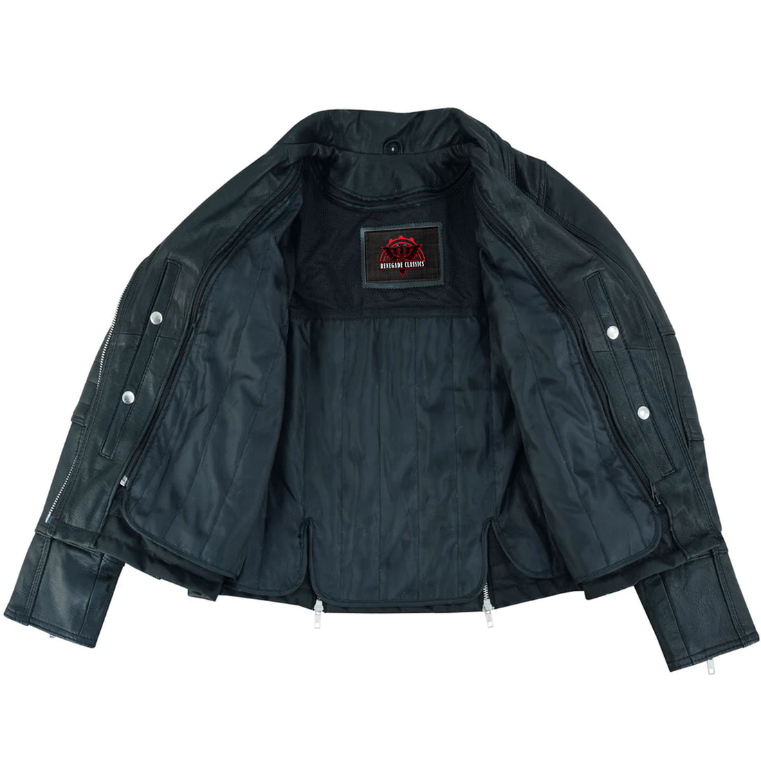 Roamer Men's Leather Scooter Jacket  - Black