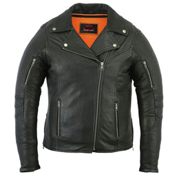 Roamer Ride Men's  Leather Motorcycle Jacket – Black