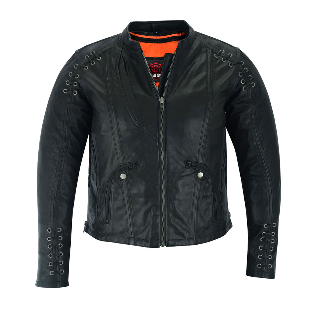 Rose Grace Women's Leather Motorcycle Jacket