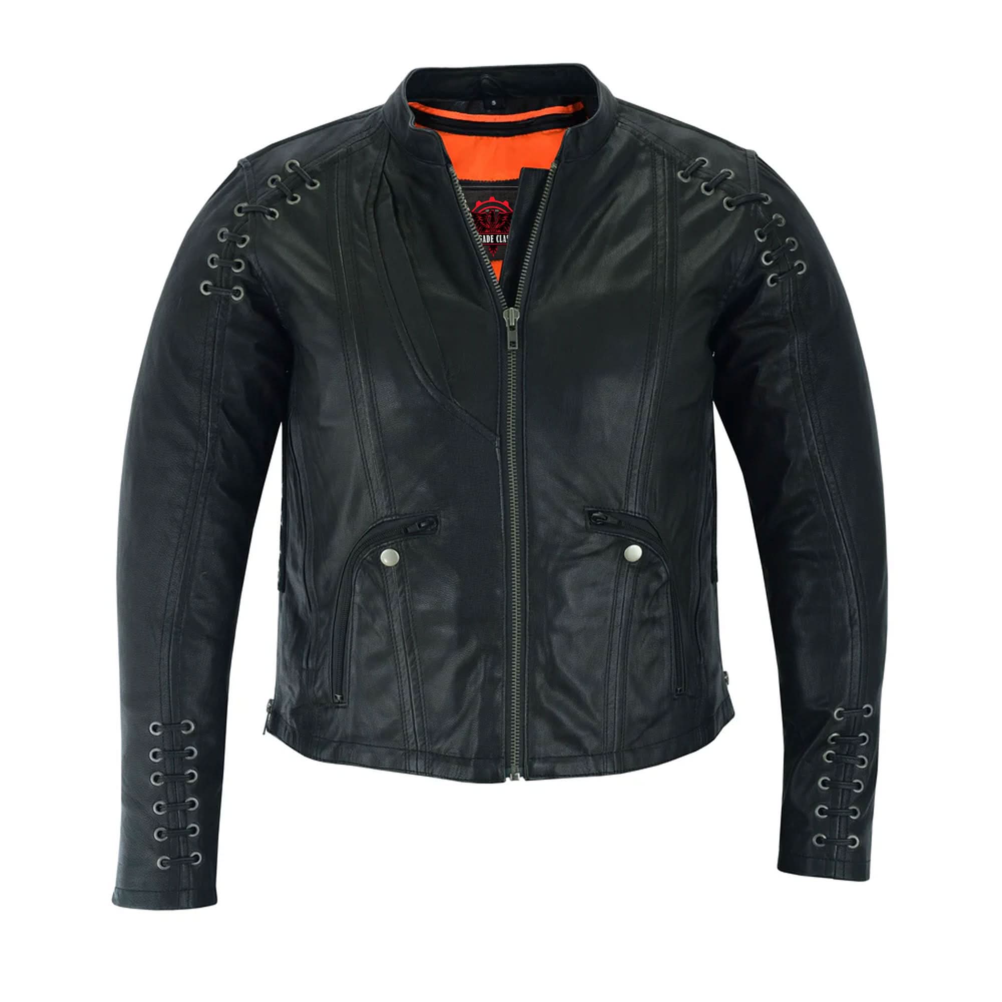 Rose Grace Women's Leather Motorcycle Jacket