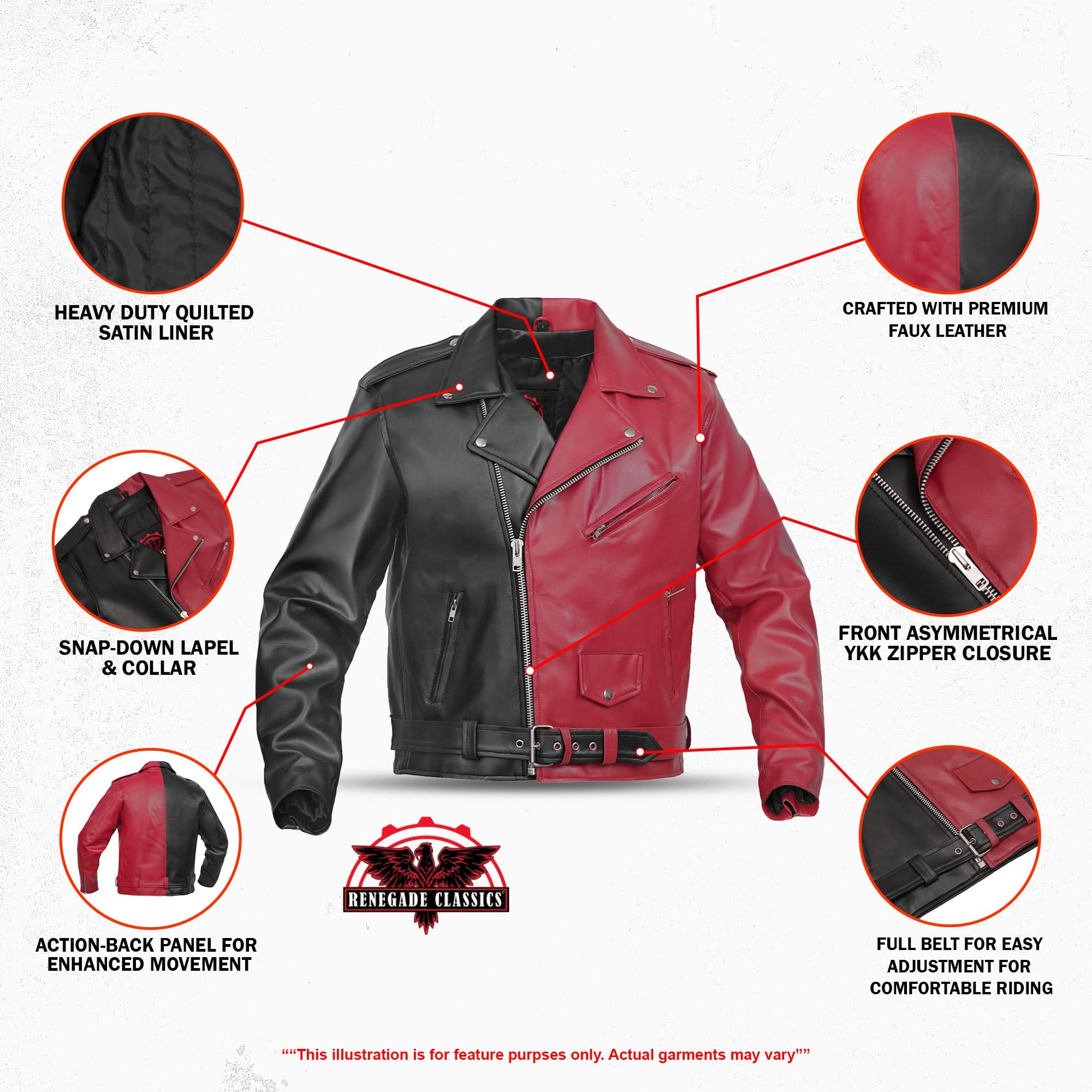 Void Ember Men’s Faux Leather Motorcycle Jacket