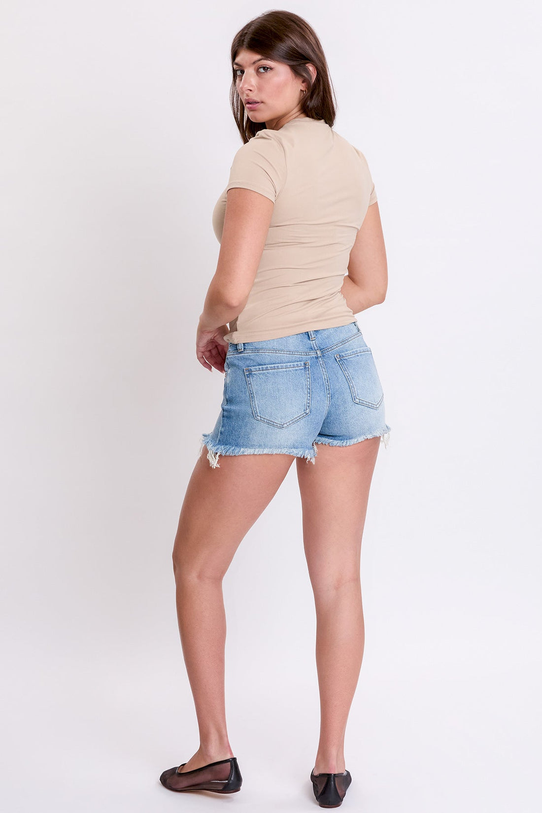 Women's High Rise Summer Fray Hem Shorts