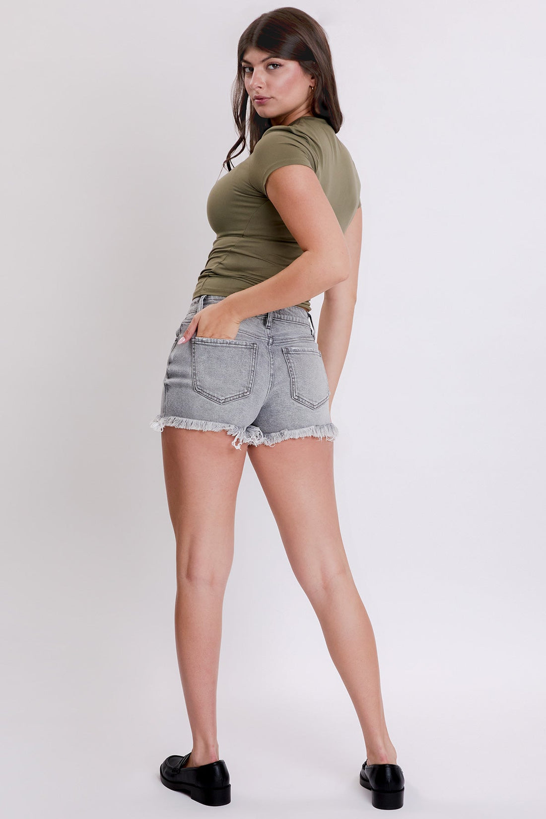 Women's High Rise Summer Fray Hem Shorts
