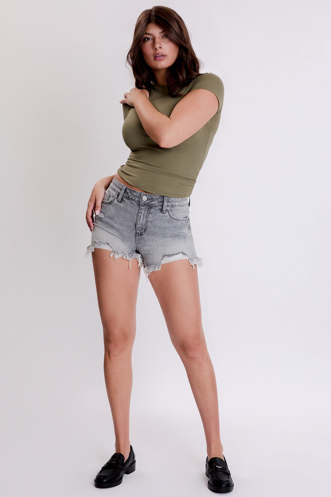 Women's High Rise Summer Fray Hem Shorts