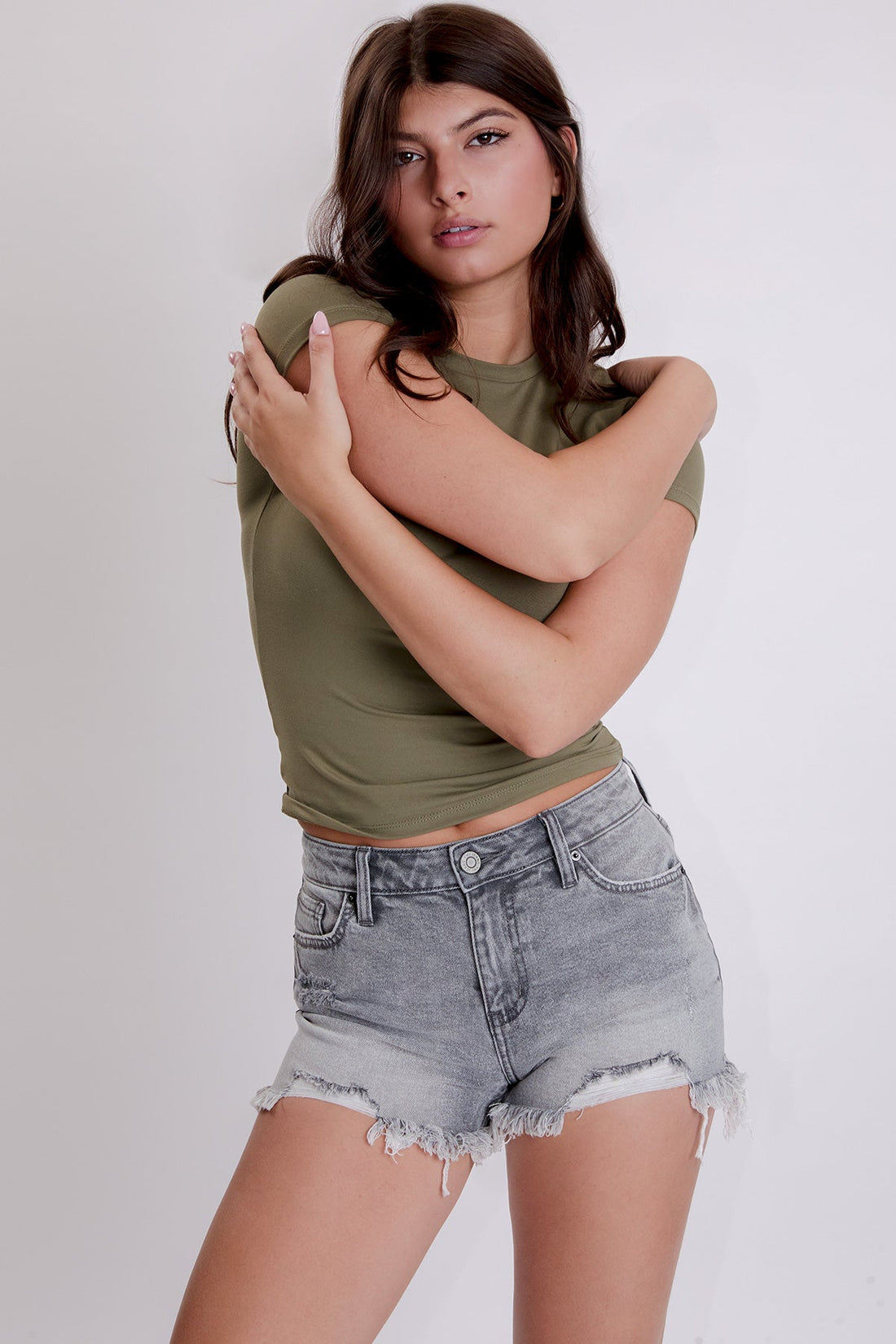 Women's High Rise Summer Fray Hem Shorts