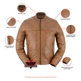 Sahara Men's Brown Fashion Leather Jacket