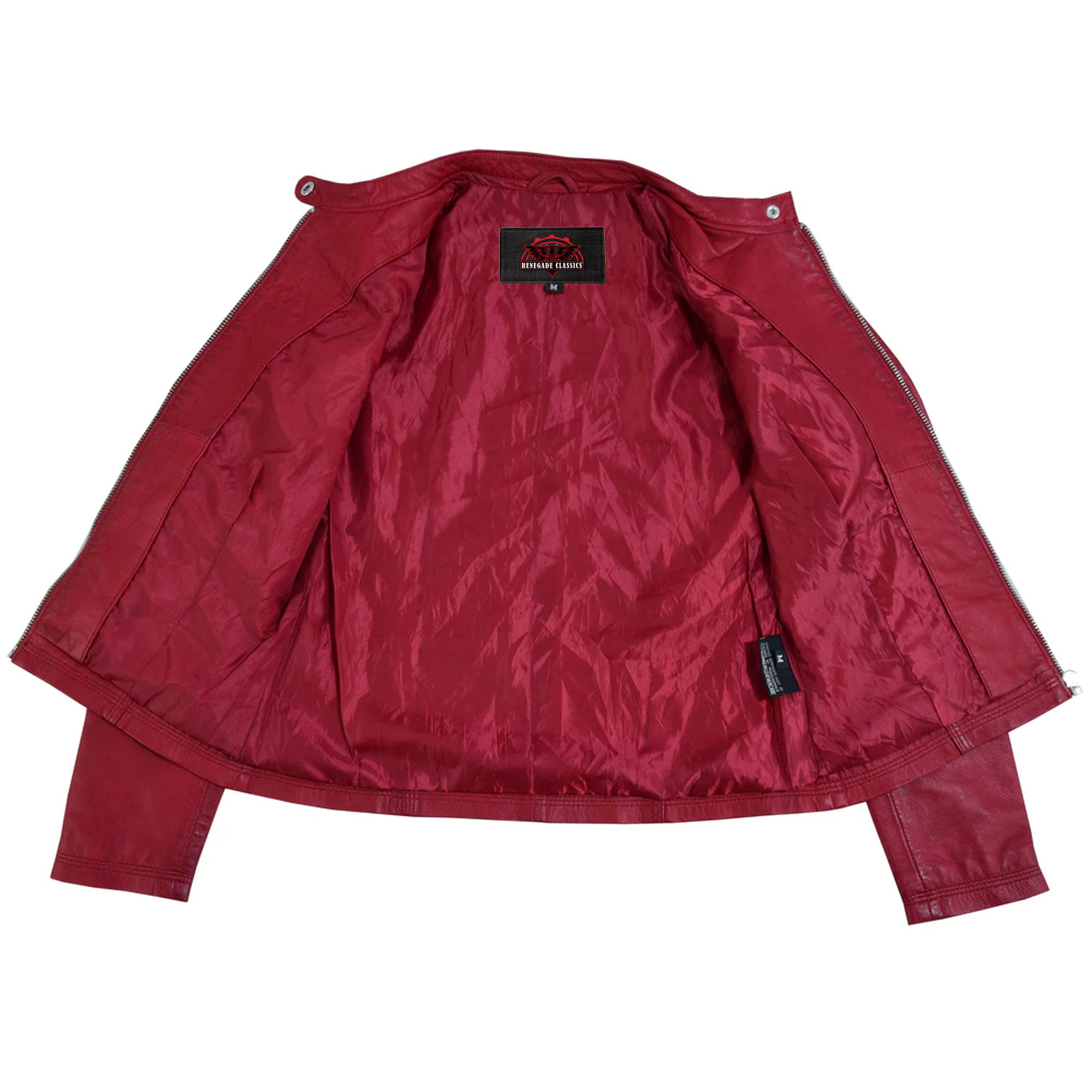 Scarlet Rider Cabernet Womens Red Leather Jacket