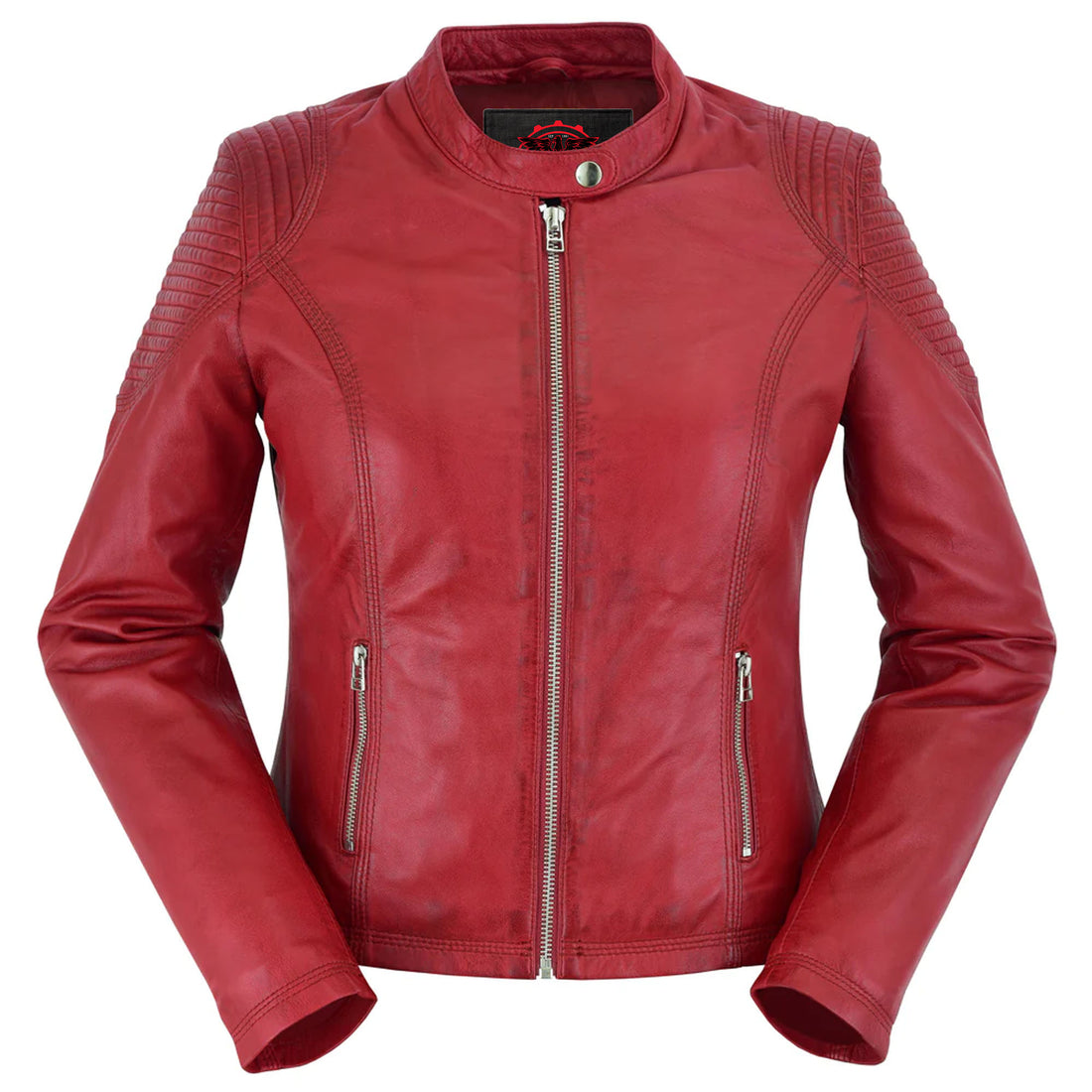 Scarlet Rider Cabernet Womens Red Leather Jacket