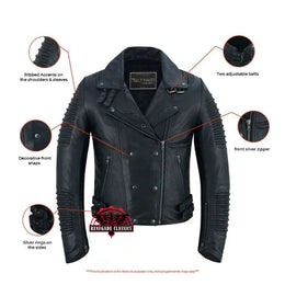 Shadow Queen Women's Black Fashion Leather Jacket