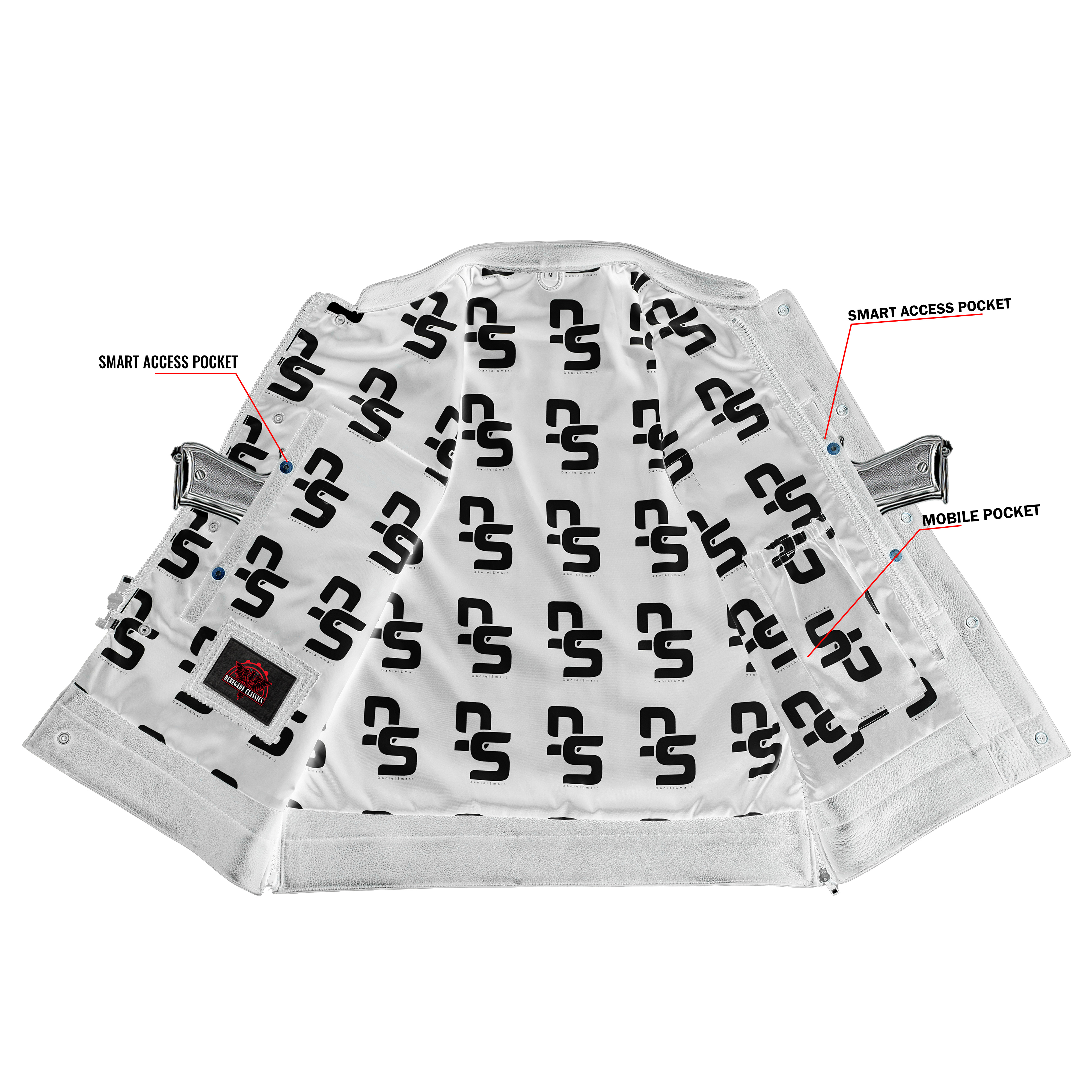 NightSentinel - Men’s Leather Motorcycle Vest