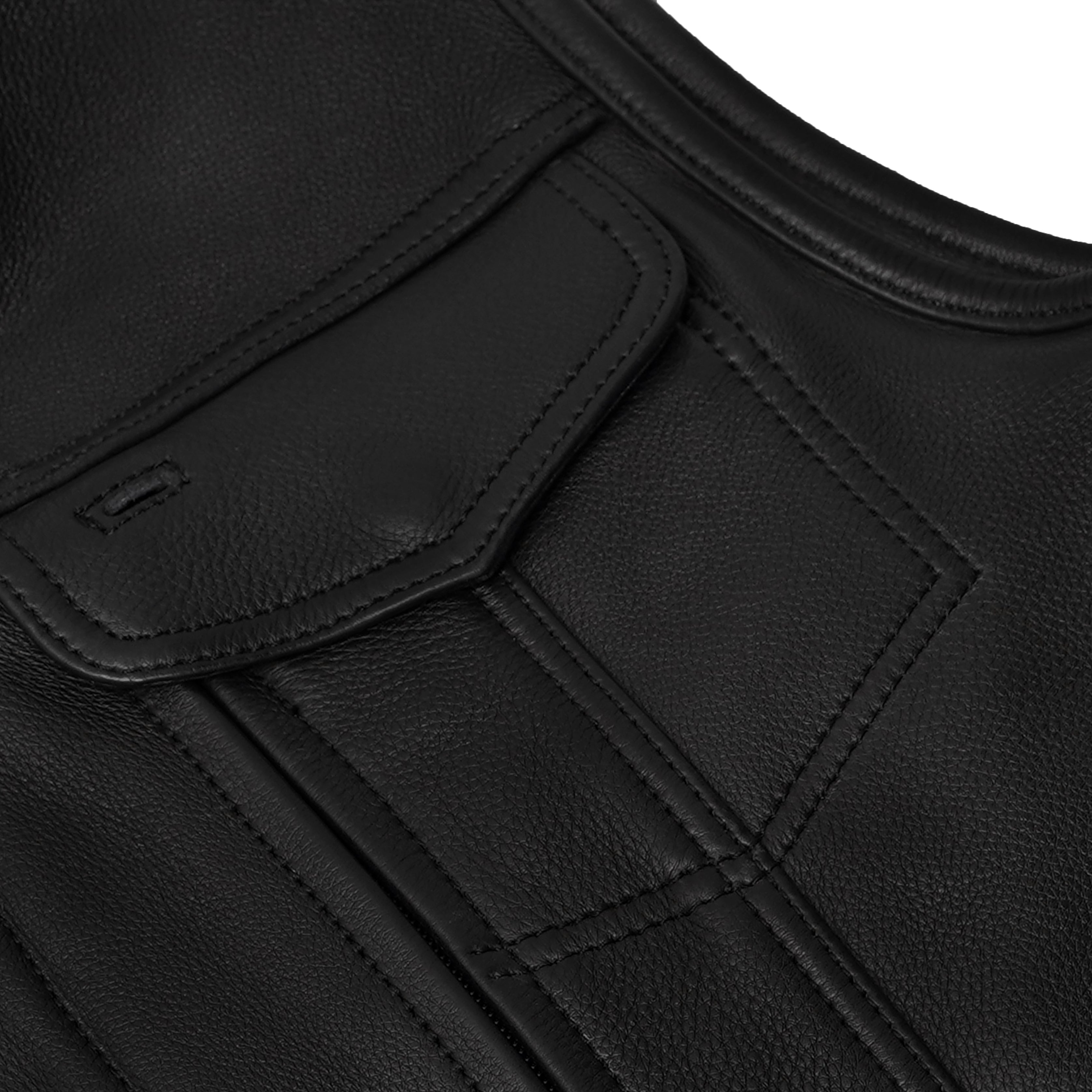 NightSentinel - Men’s Leather Motorcycle Vest