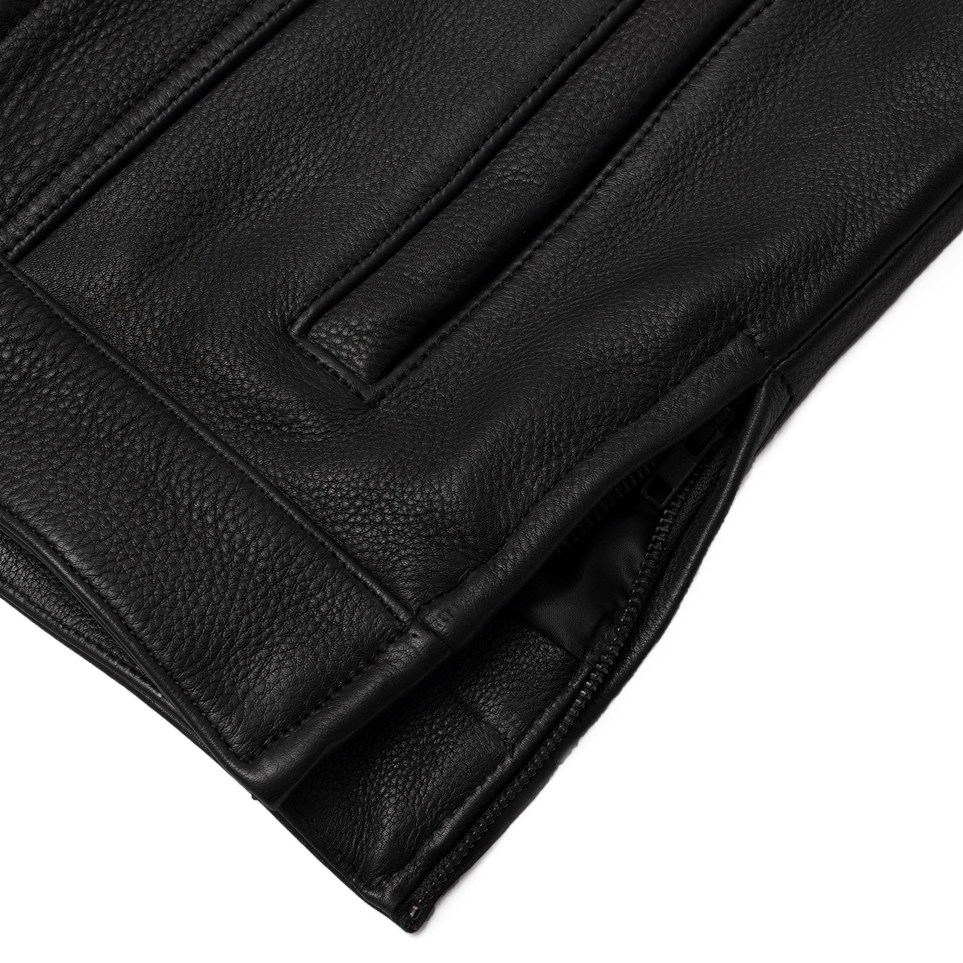 NightSentinel - Men’s Leather Motorcycle Vest