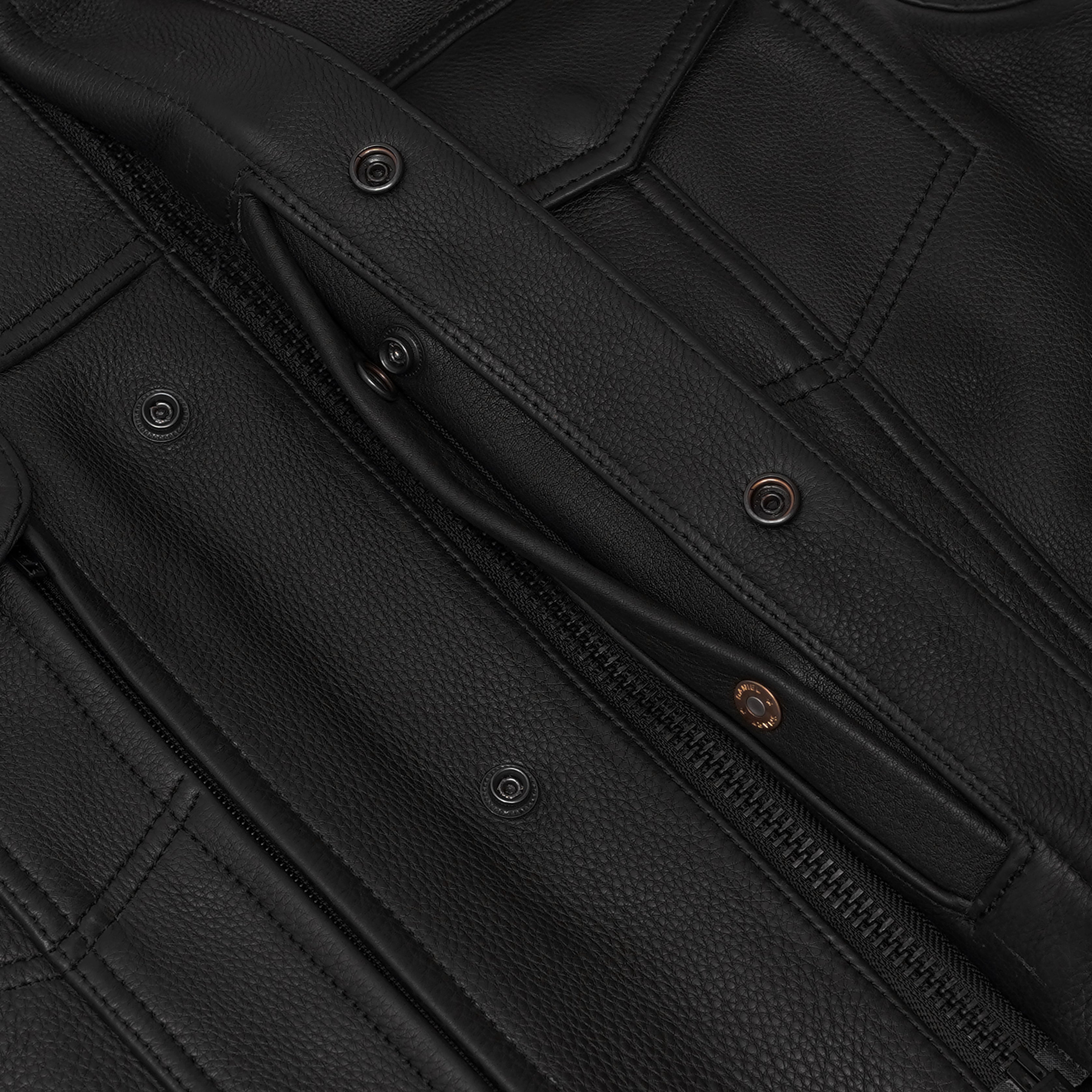 NightSentinel - Men’s Leather Motorcycle Vest