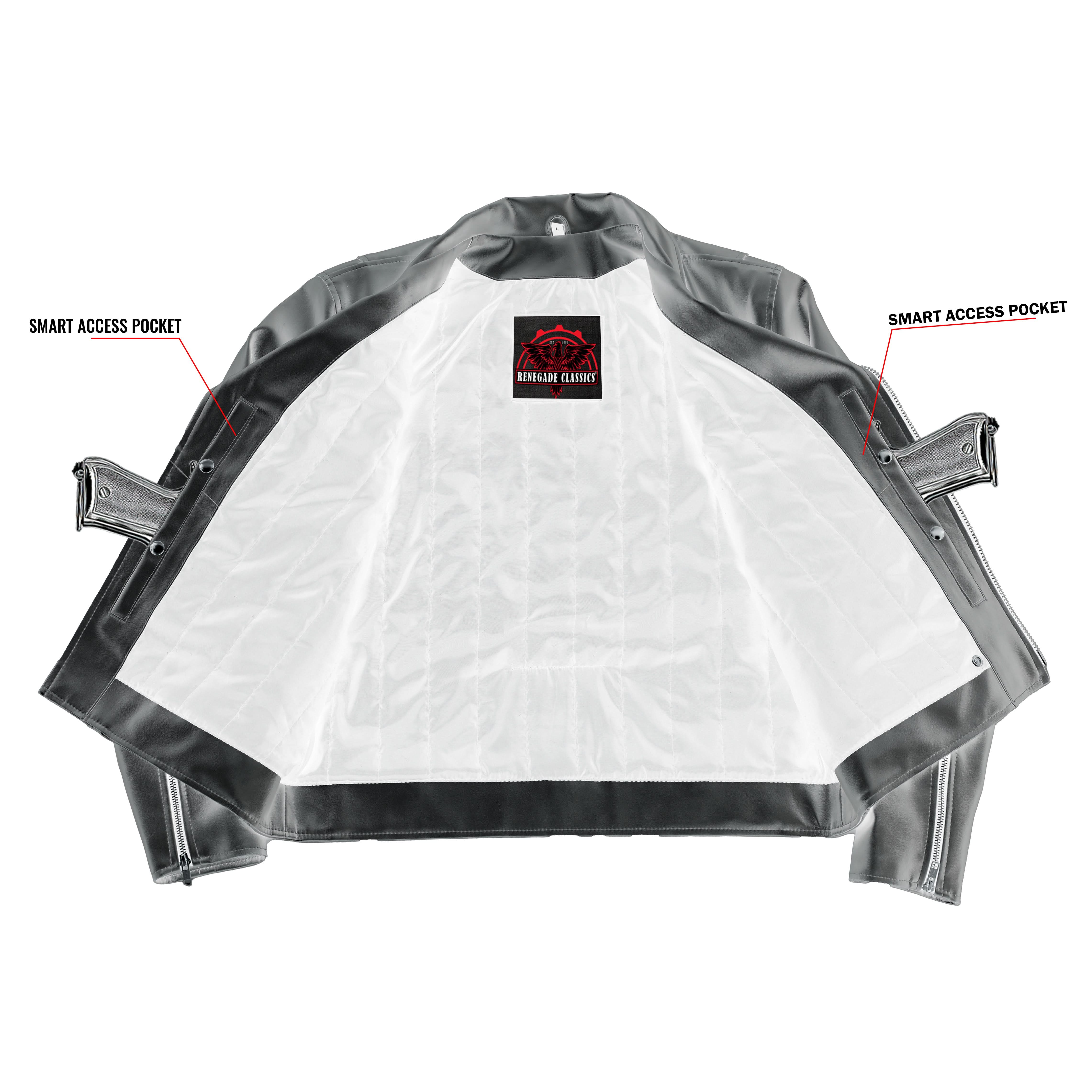 Iron Phantom Men’s Faux Leather Motorcycle Jacket