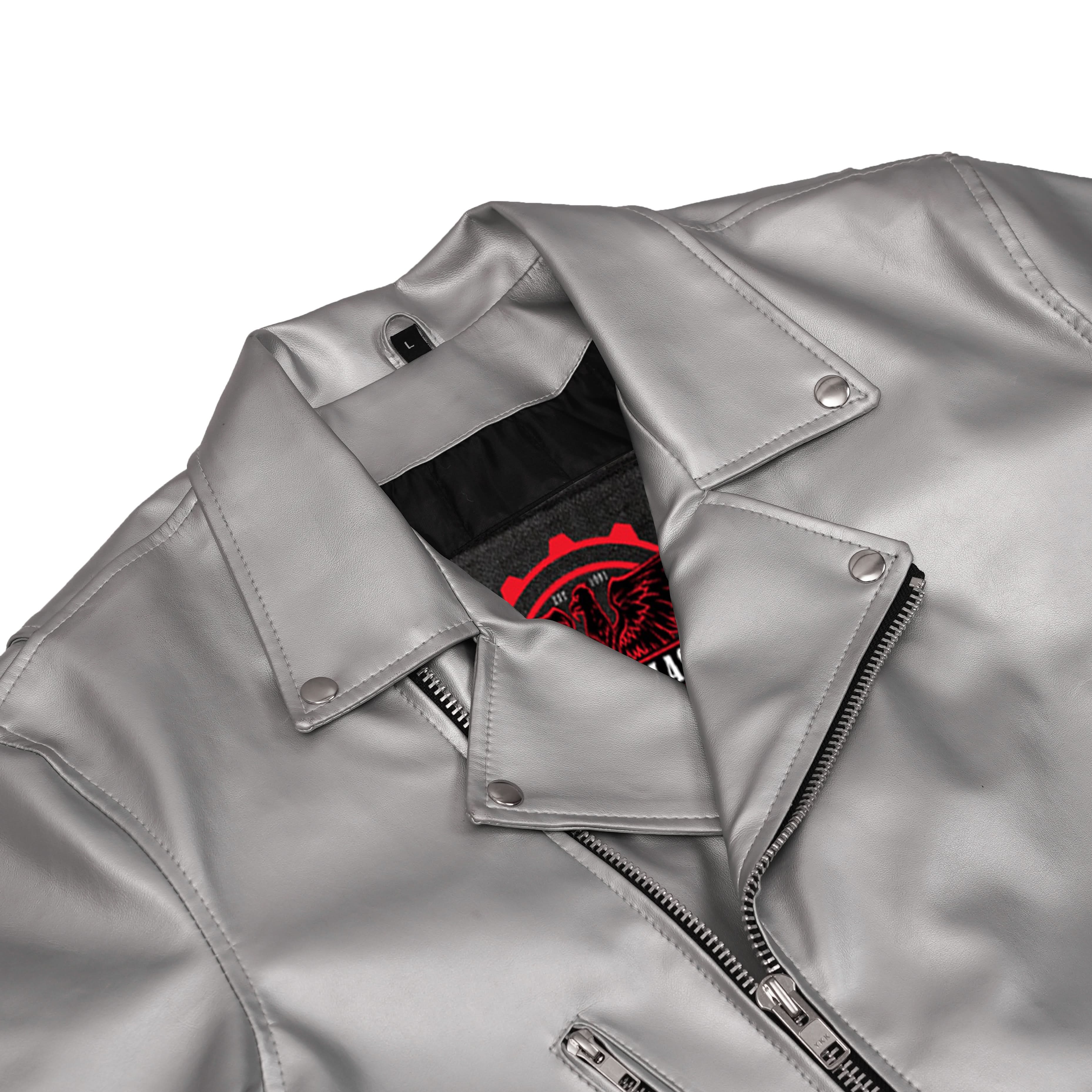 Iron Phantom Men’s Faux Leather Motorcycle Jacket