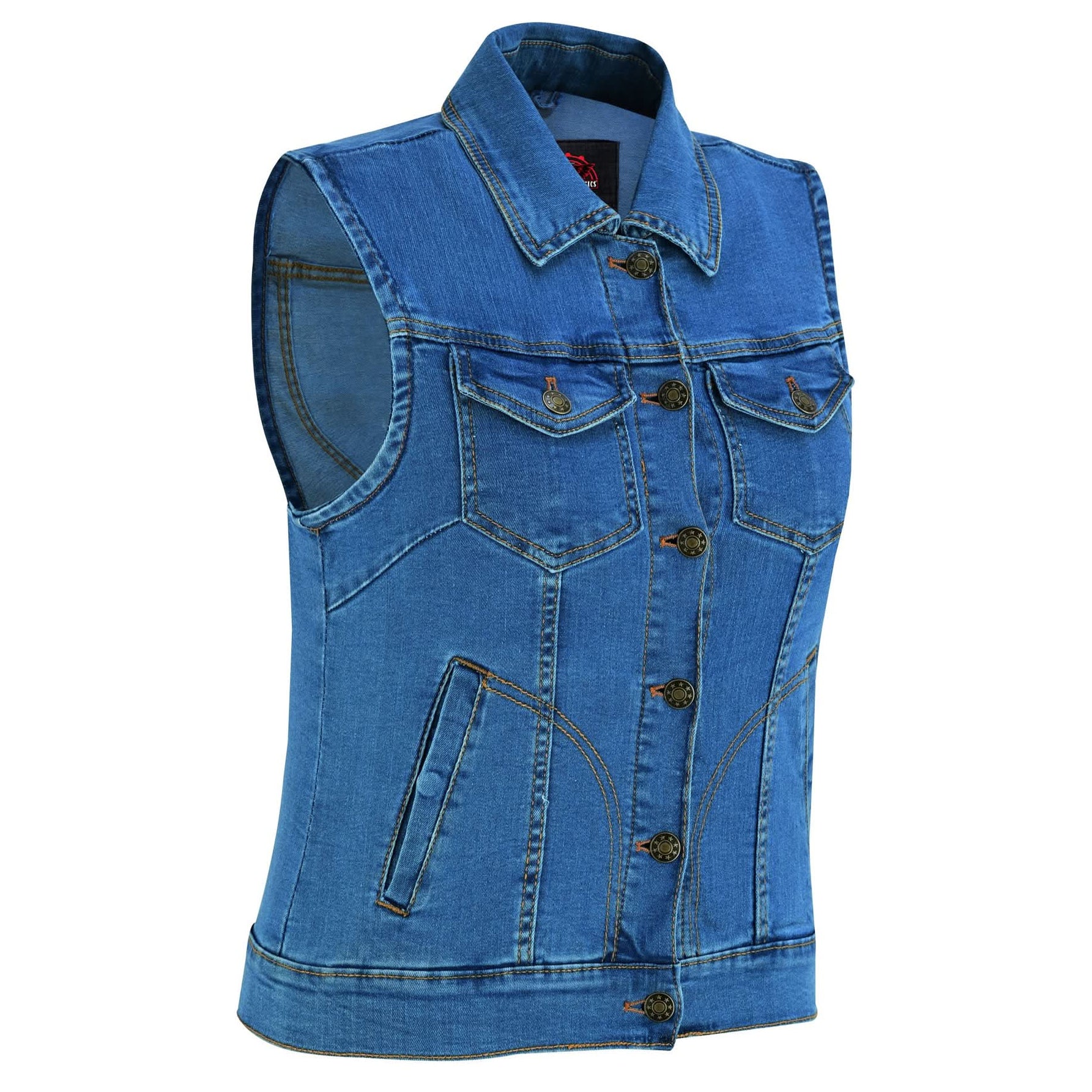 Skyline Blue womens denim vest