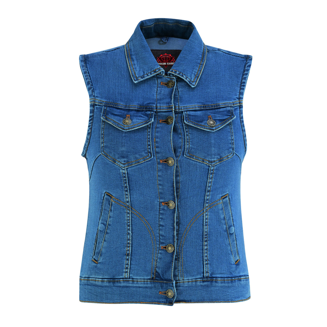 Skyline Blue womens denim vest 2