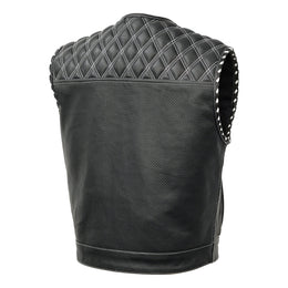Blaze Lowside Chrome Phantom Men's Leather Vest