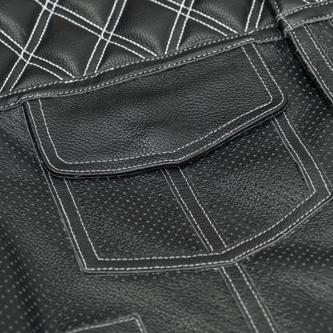 Blaze Lowside Chrome Phantom Men's Leather Vest