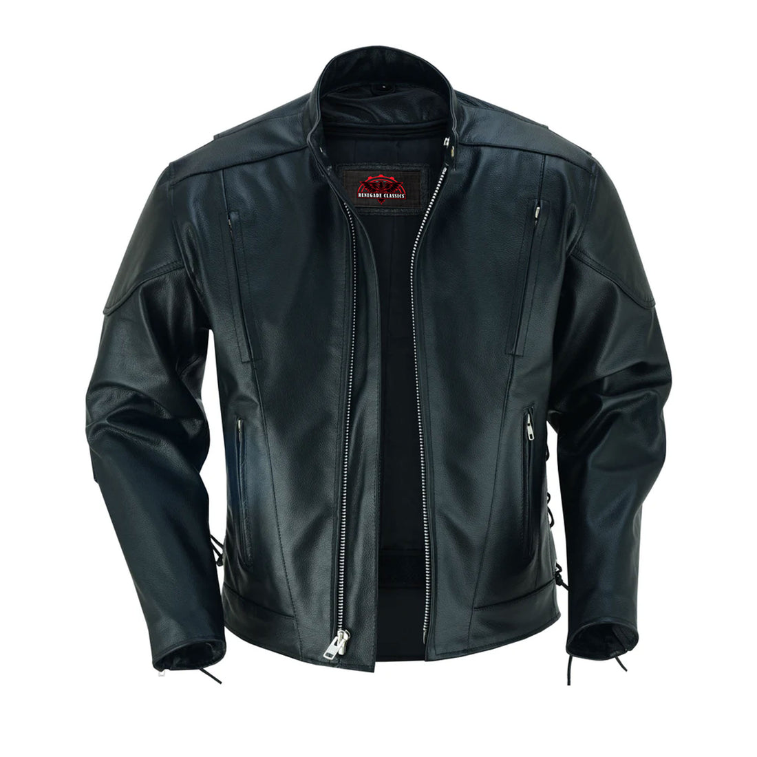 Star Knuckle  Black Men's Leather Motorcycle Jacket