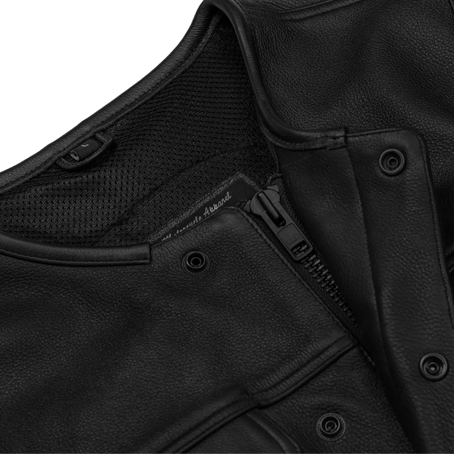 Target Men's Leather Motorcycle Vest – Black