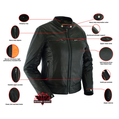 ThrottleQueen  Women's Leather Motorcycle Vest