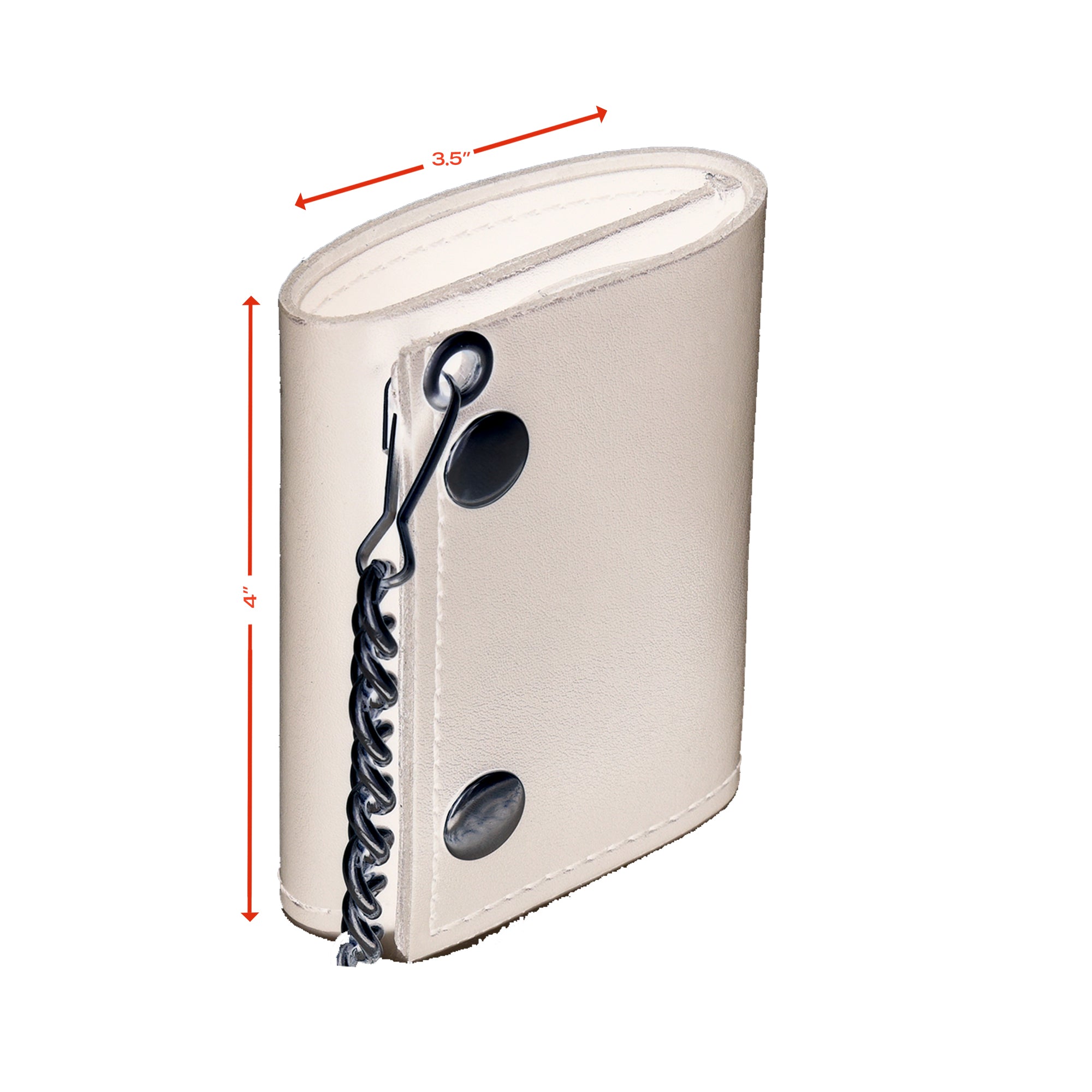BWC235 Black Tri-Fold Genuine Leather Wallet with Chain Wallet Chains/Key Leash Renegade Classics