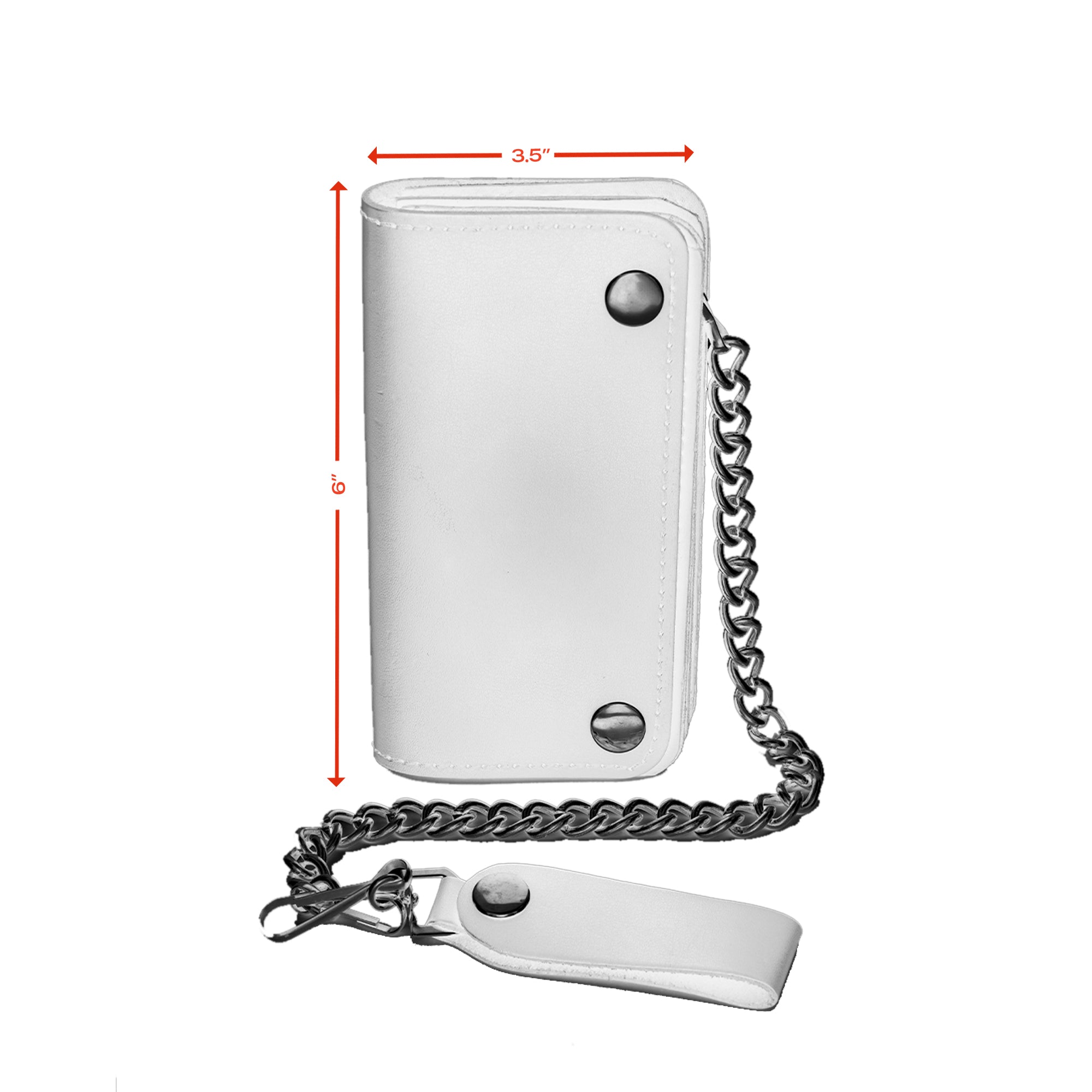 BWC237 Black Leather Long Bi-Fold Biker Chain Wallet Wallet Chains/Key Leash Renegade Classics