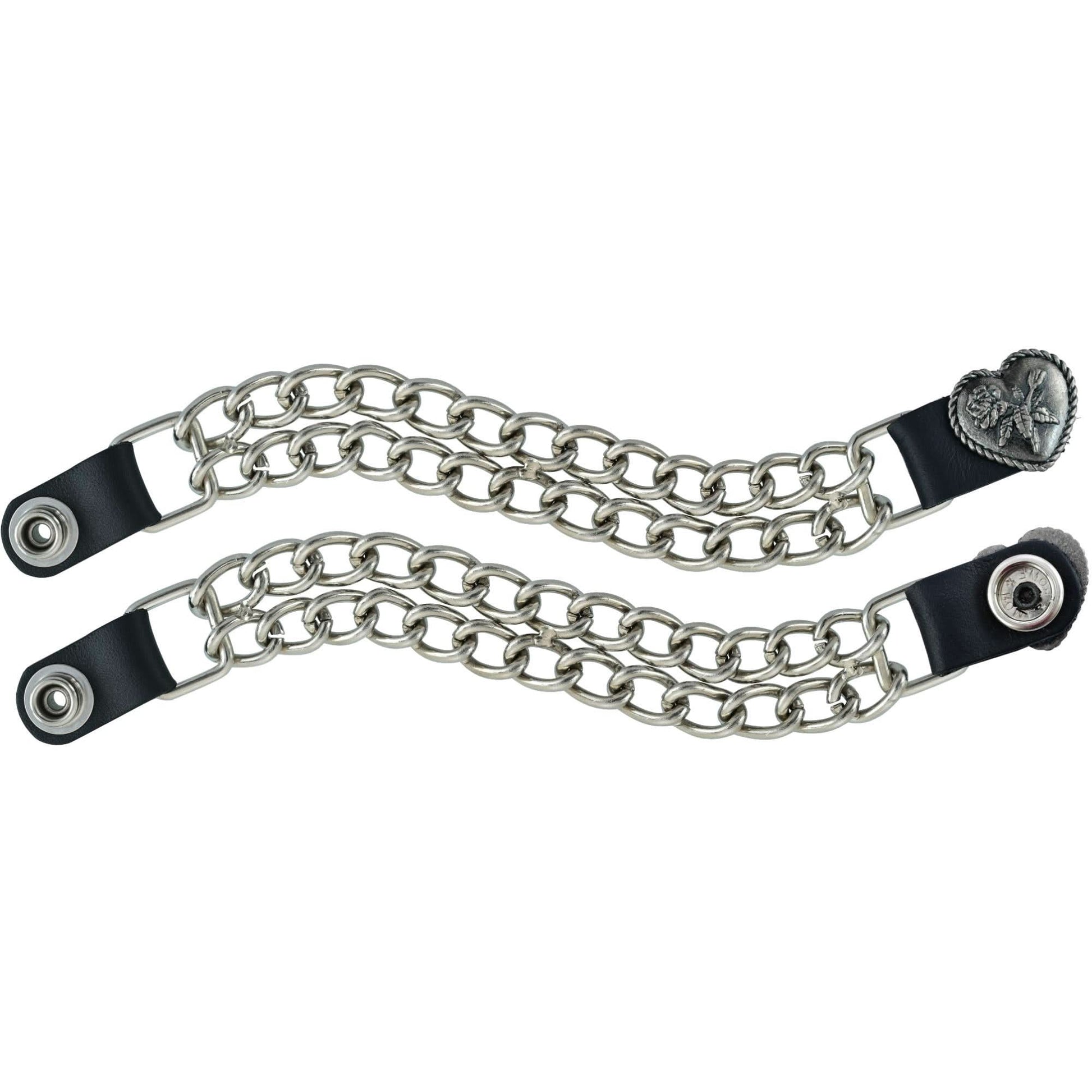 VE133D Vest Extender - Heart Rose Vest Extenders Warhawk Customs