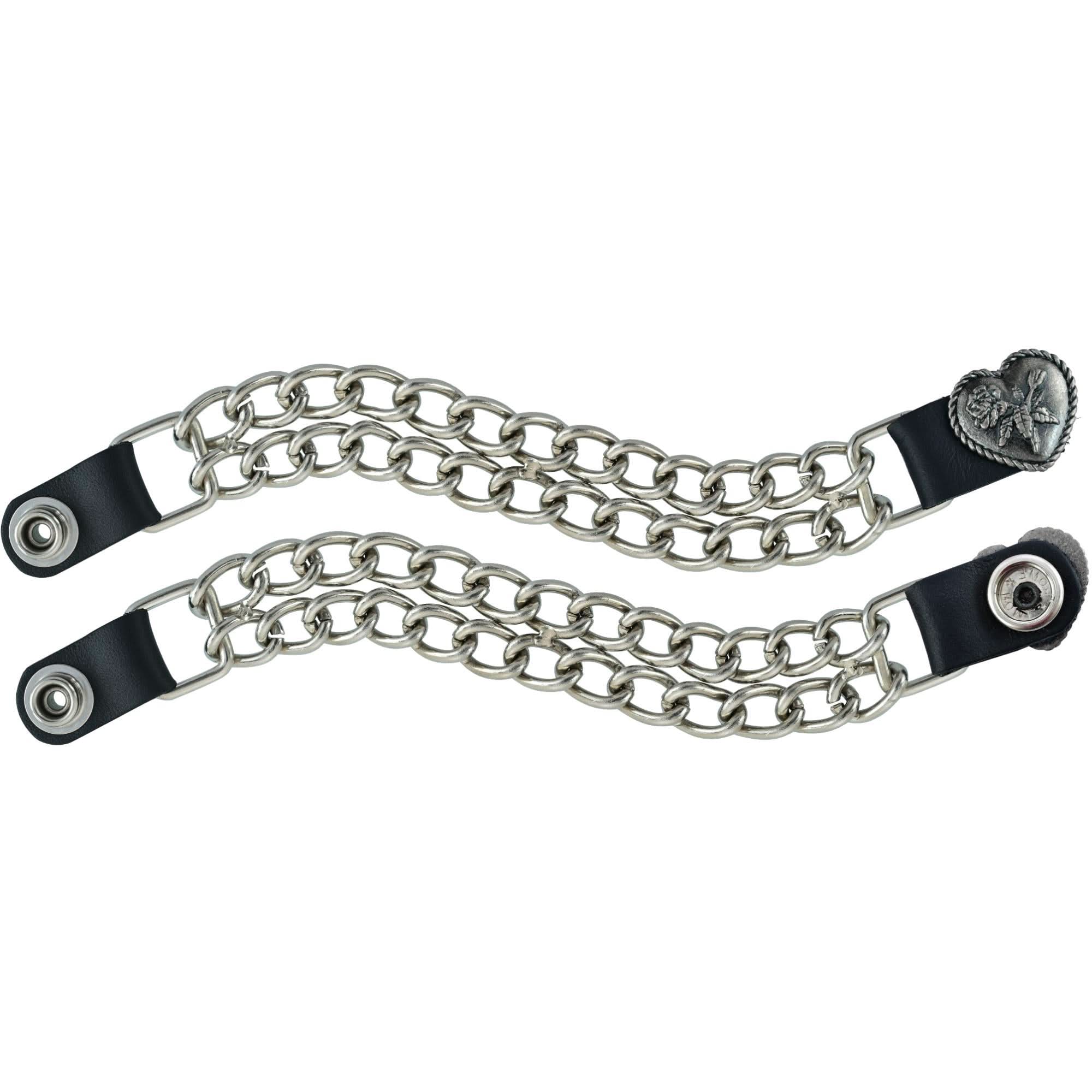 VE133D Vest Extender - Heart Rose Vest Extenders Warhawk Customs