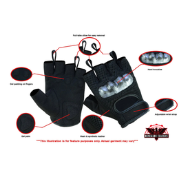 VentRider Men's  Fingerless Gloves