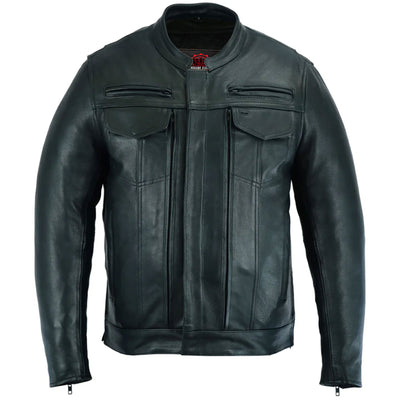 Victor Men's Black Utility Style Motorcycle Jacket