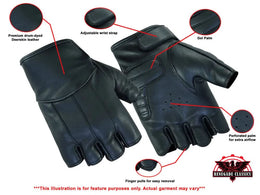 Women's Tough Deer Skin Fingerless Glove