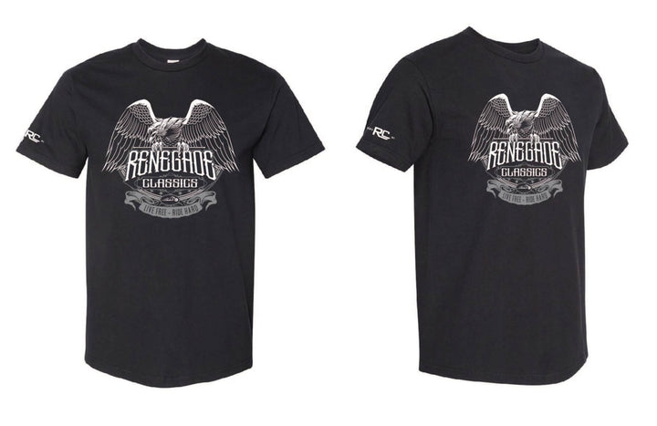 Black RC Eagle Wing Mens  MotorcycleT-Shirt