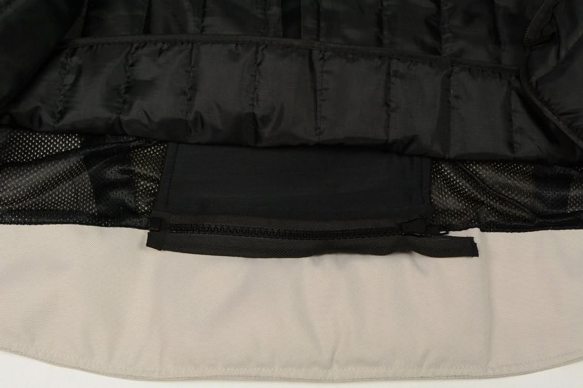 M Boss Motorcycle Apparel BOS11705 Men's Silver Mesh and Nylon Motorcycle Racer Jacket with Armor Protection