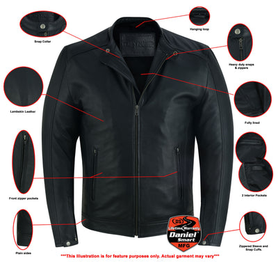 Duke Men’s Fashion Lambskin Leather Jacket Men's Leather Jackets Renegade Classics