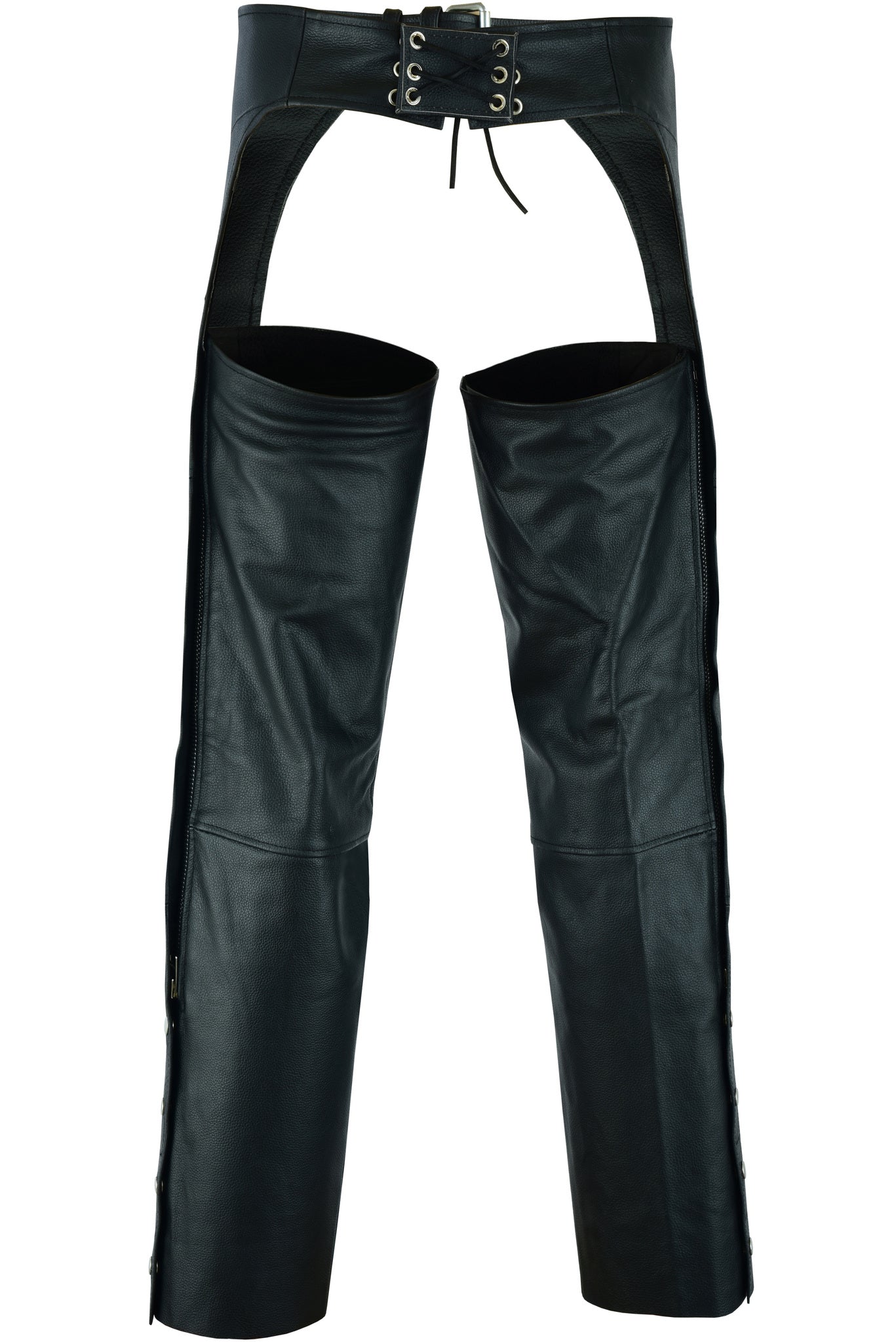 Leather Guard Unisex leather motorcycle chaps - Black Chaps & Pants Renegade Classics