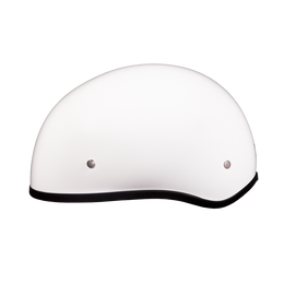 DOT Approved Daytona Skull Cap Half Shell Motorcycle Helmet - Beanie Style for Motorcycles, Cruisers, Scooters, and Mopeds W/O Visor- Hi-Gloss White