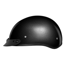 DOT Approved Daytona Skull Cap Half Shell Motorcycle Helmet - Beanie Style for Motorcycles, Cruisers, Scooters, and Mopeds - Gun Metal Grey Metallic