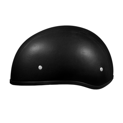 D.O.T. Daytona Skull Cap W/O Visor- Leather Covered